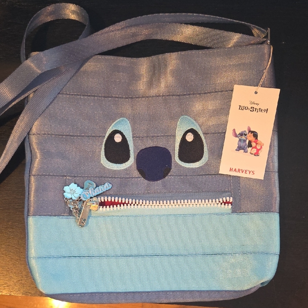 Disney Harveys Seatbelt Stitch Blue and Silver Crossbody Bag